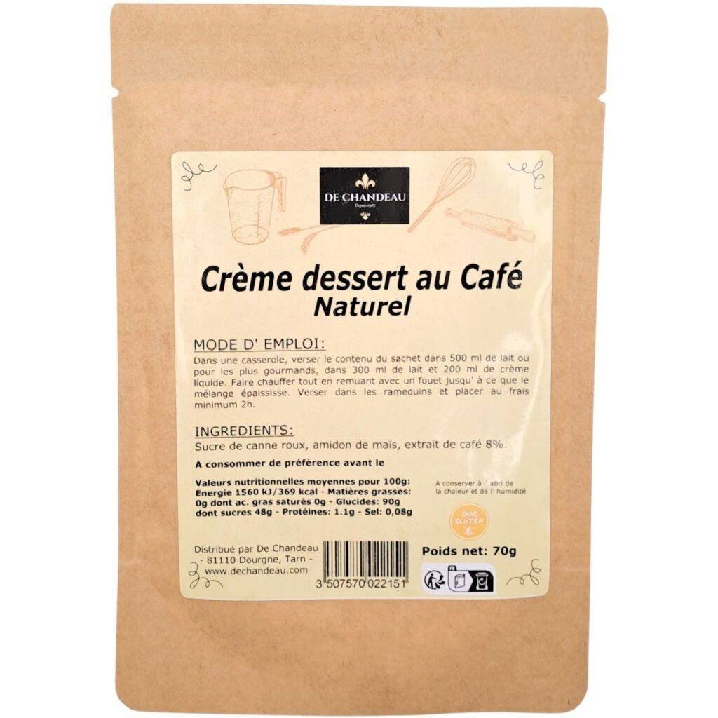 Crème dessert au Café sans gluten De Chandeau