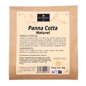 Panna Cotta sans gluten De Chandeau