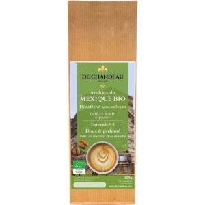 Café décaféiné du Mexique BIO en grain | De Chandeau
