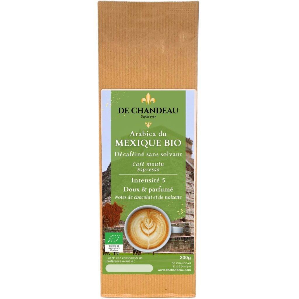 Café décaféiné du Mexique BIO moulu | De Chandeau