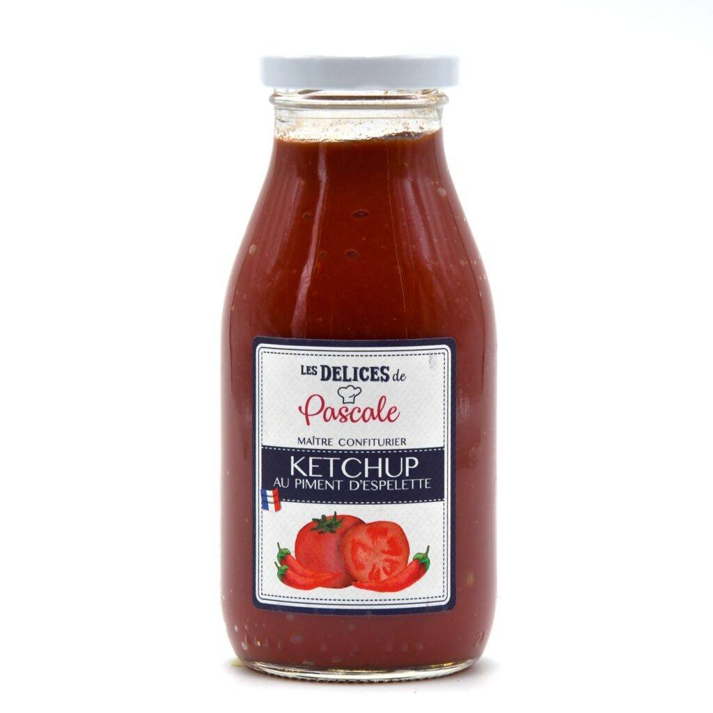 Ketchup au Piment d'Espelette Artisanal - Sauce Piquante Naturelle et Authentique - 280g