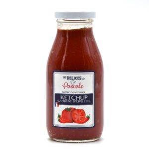 Ketchup au Piment d'Espelette Artisanal - Sauce Piquante Naturelle et Authentique - 280g
