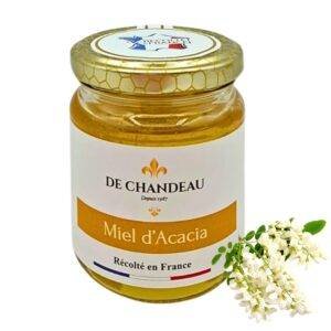 Miel d'Acacia pur, récolté en France, 100% naturel, sans produits chimiques.