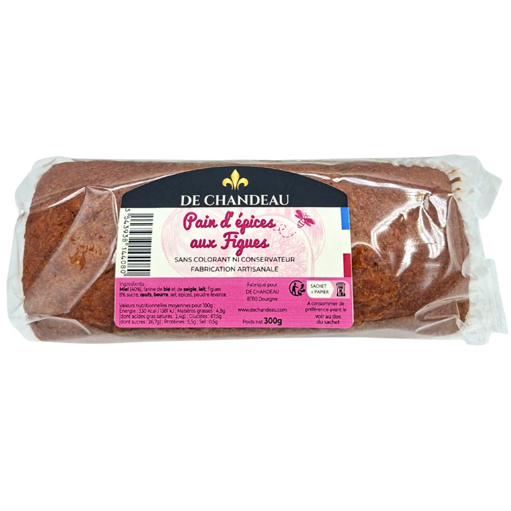 Pain d’épices aux figues De Chandeau 300g