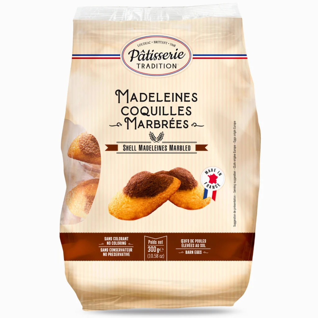 Madeleines extra moelleuses Marbrées au Chocolat 300g Le Guillou, De Chandeau