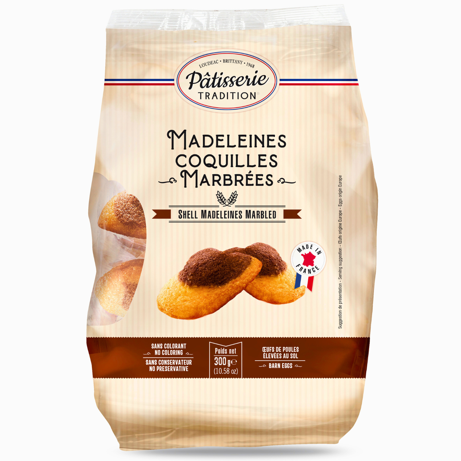 madeleines_marbrees_chocolat_le_guillou_de_chandeau Madeleines extra moelleuses Marbrées au Chocolat 300g Le Guillou, De Chandeau